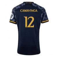 Pánský Fotbalový dres Real Madrid Eduardo Camavinga #12 2023-24 Venkovní Krátký Rukáv